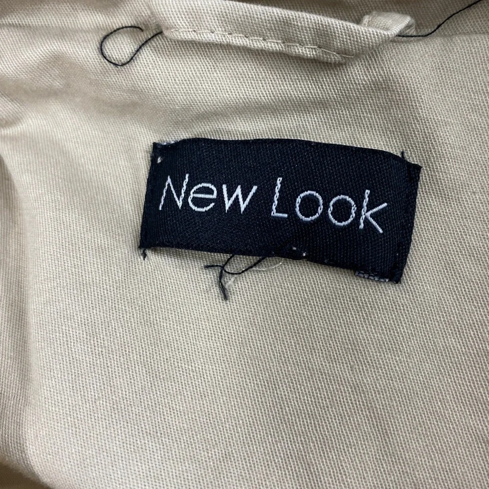 New Look Utility Jacket Women Medium Tan Hooded Drawstring Waist Field Coat